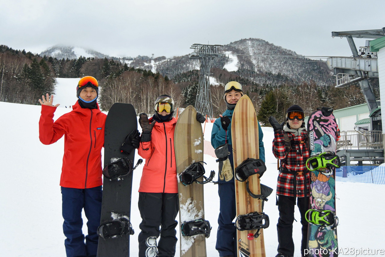 富良野スキー場　旭川市のプロスノーボードショップ『SPRAY』の皆さんと一緒に、富良野のロングコースを楽しくライディング♪